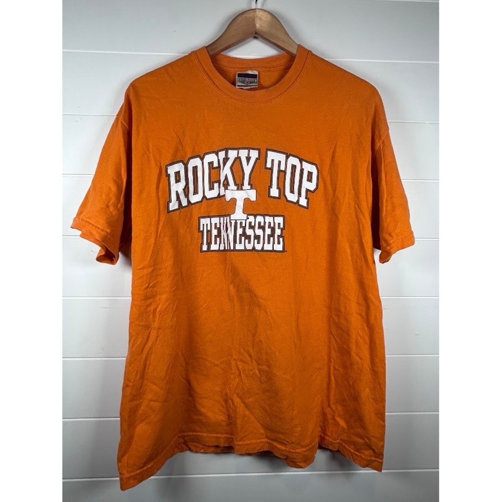Vintage Orange Rocky Top Tennessee Volunteers NCAA College T Shirt Mens Large